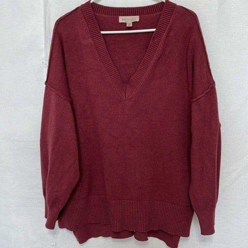 Philosophy Republic, Nordstrom; comfy rust knit drop shoulder sweater. Size 3X